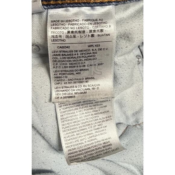 Levi's 505 Jeans Mens 34x30 Regular Fit Straight Leg Blue Wash Denim - Picture 10 of 16